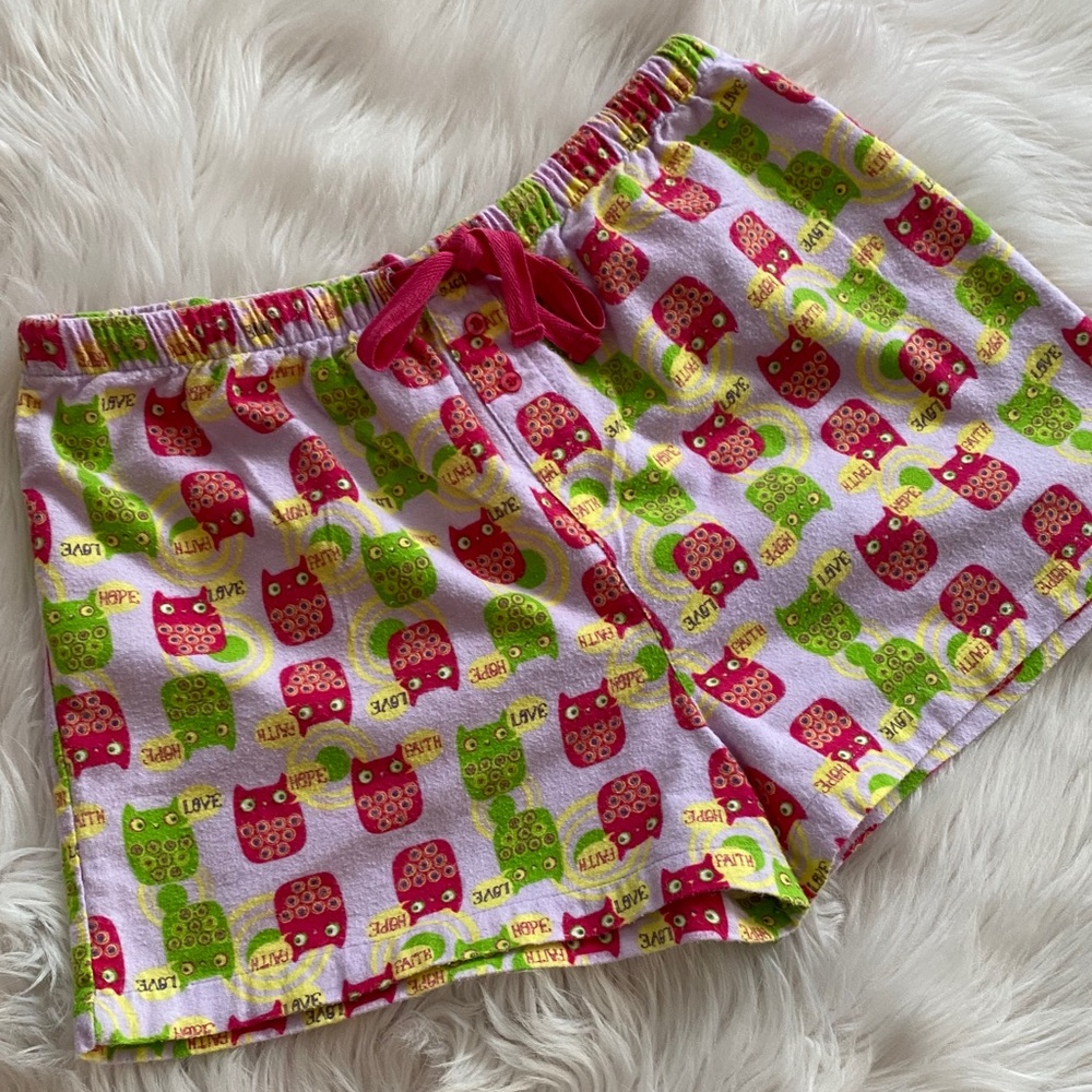 Leisureland Flannel Sleep Shorts w/ Drawstring  M